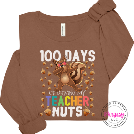 Funny squirrel graphic tee in Chestnut, easy everyday layer for school.