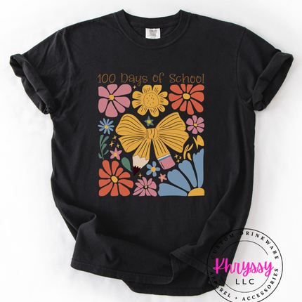 Retro Floral 100 Days School Milestone