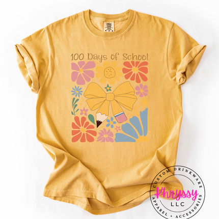 Retro Floral 100 Days School Milestone