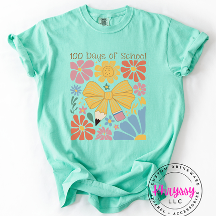 Retro Floral 100 Days School Milestone