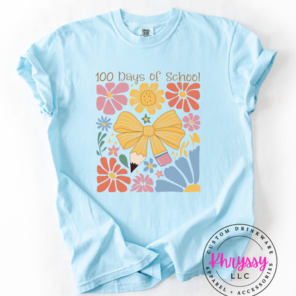 Retro Floral 100 Days School Milestone