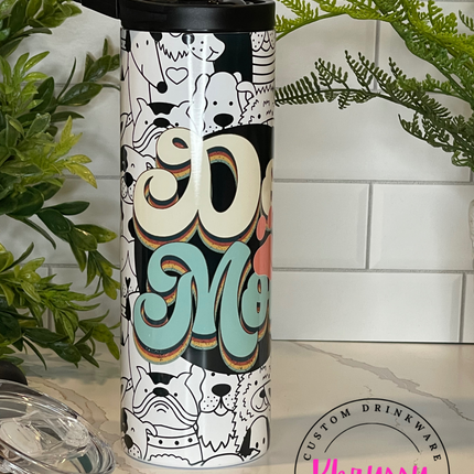 READY TO SHIP Woof-tastic 20oz Dog Mom Tumbler: Celebrate Your Canine Love in Style!