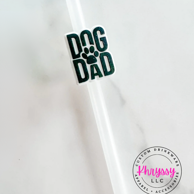 Dog Dad Straw Topper