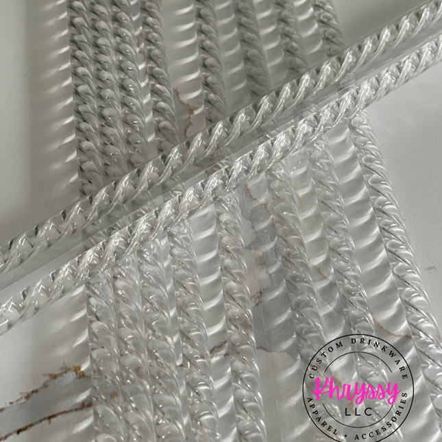 12inch Clear Swirl Straw for 30oz Tumblers