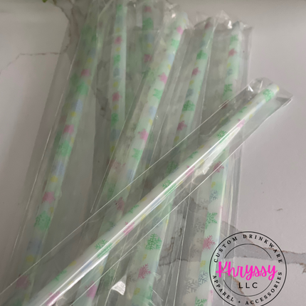 Color Changing Snowflake Straw for 20oz Tumbler