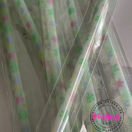 Color Changing Snowflake Straw for 20oz Tumbler