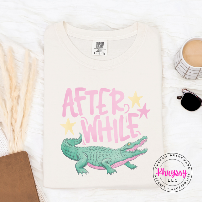 After While Crocodile Retro Pastel Funny Women's Tee