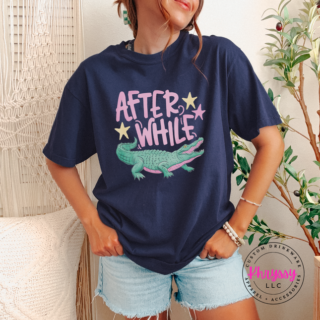 After While Crocodile Retro Pastel Funny Women's Tee