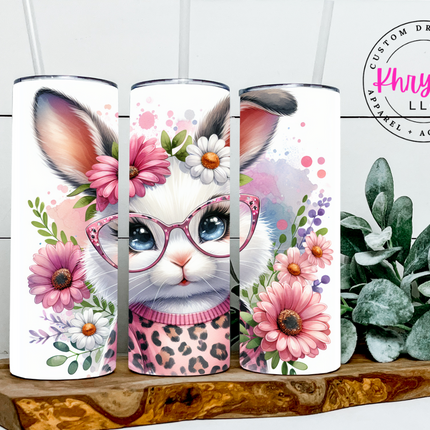 Bunny Chic 20oz Tumbler with Straw