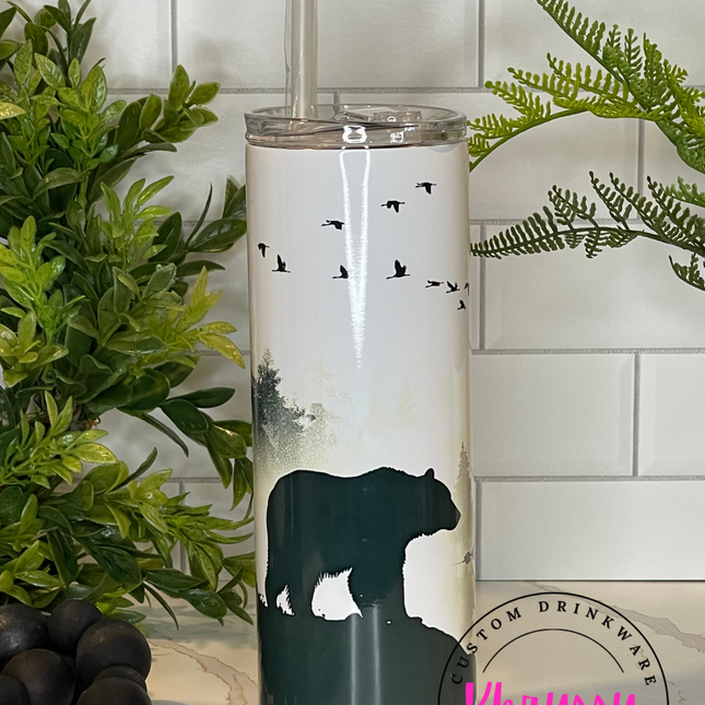 READY TO SHIP Wilderness Warrior Black Bear Hunter Tumbler