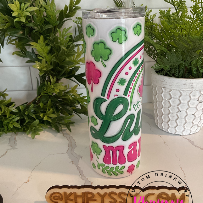 READY TO SHIP Radiant Lucky Mama 20oz Tumbler with Straw