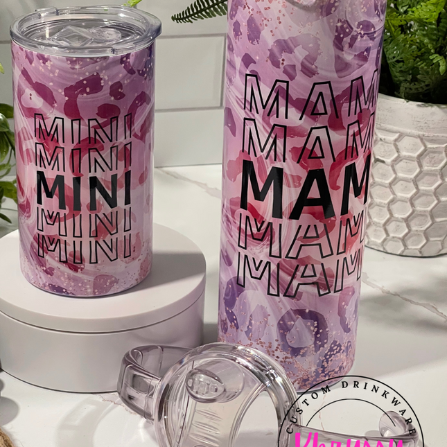 READY TO SHIP Mama and Mini Custom Tumbler Set