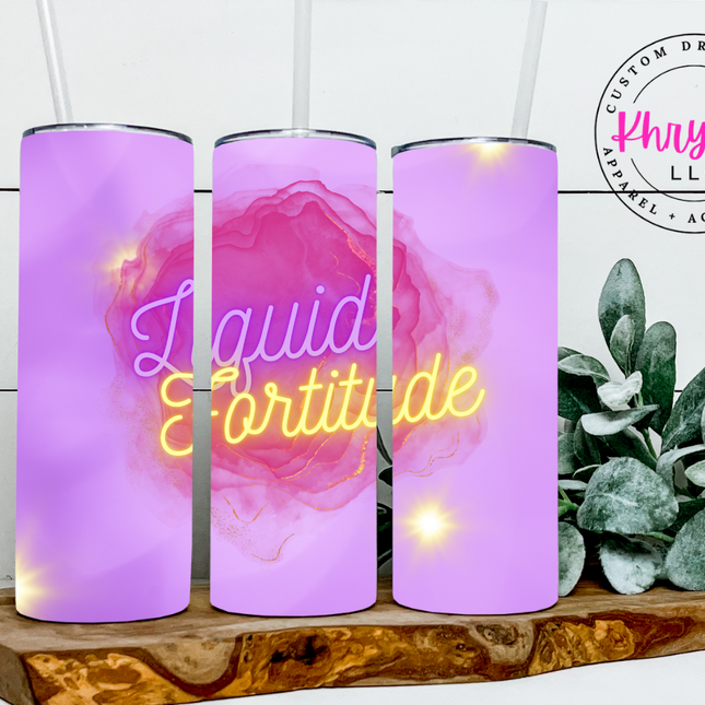 Liquid Fortitude Custom 20oz Tumbler with Straw