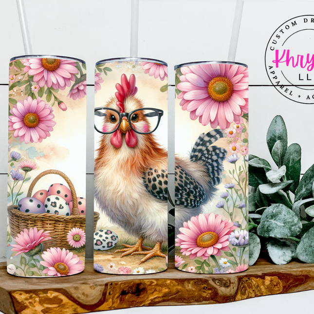 Easter Chicken Delight 20oz Tumbler with Straw