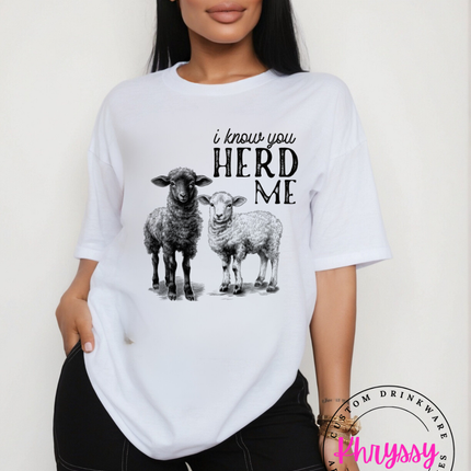I Know You Herd Me Sheep T-Shirt ⎹ Funny Graphic Tee