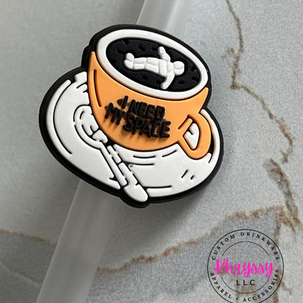 I Need My Space Straw Charm