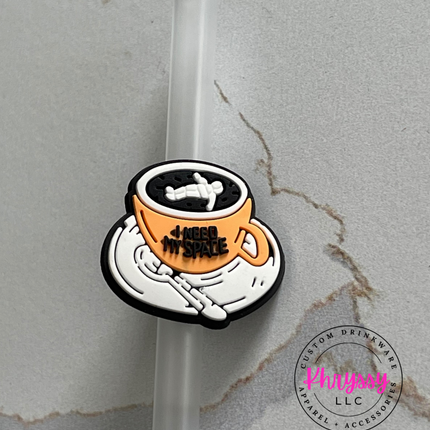 I Need My Space Straw Charm