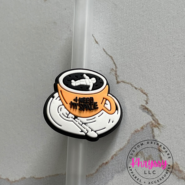 I Need My Space Straw Charm