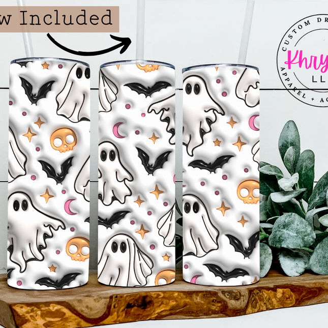 Halloween 20oz Bubble Tumbler with Straw