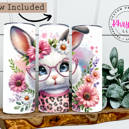 Bunny Chic 20oz Tumbler with Straw