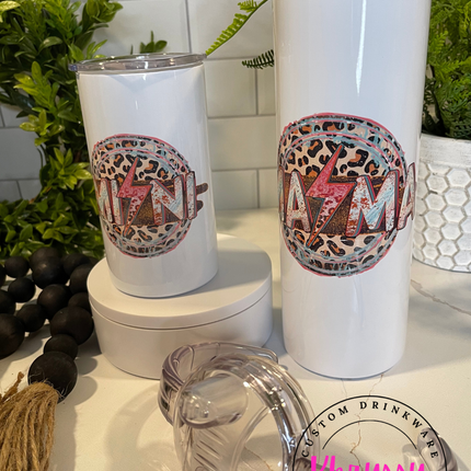 READY TO SHIP 20oz Mama and 12oz Mini Custom Tumbler Set