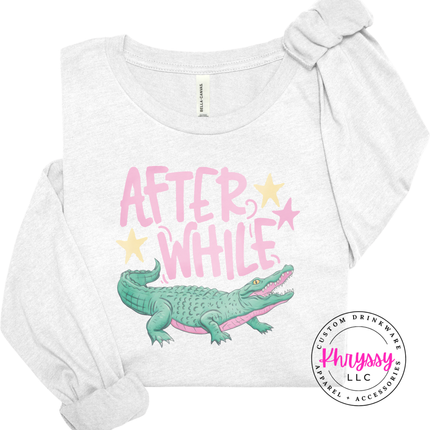 After While Crocodile Retro Pastel Long Sleeve Tee | Gift