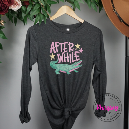 After While Crocodile Retro Pastel Long Sleeve Tee | Gift