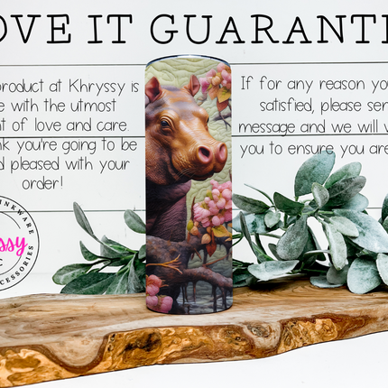 3D Floral Animals 20oz Tumbler with Straw