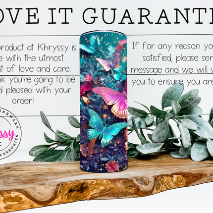3D Butterfly 20oz Tumbler with Straw