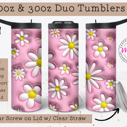 Daisy Dreamscape 20oz Tumbler with Straw