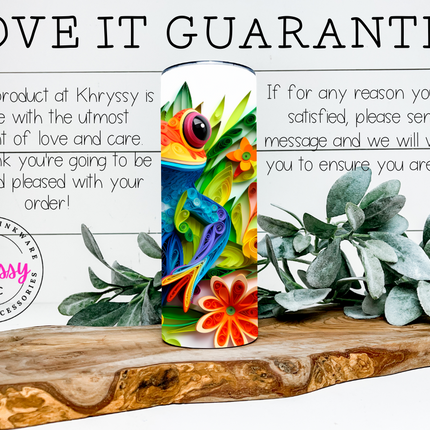 Leap into Nature: 3D Tree Frog Paradise 20oz Tumbler with Straw