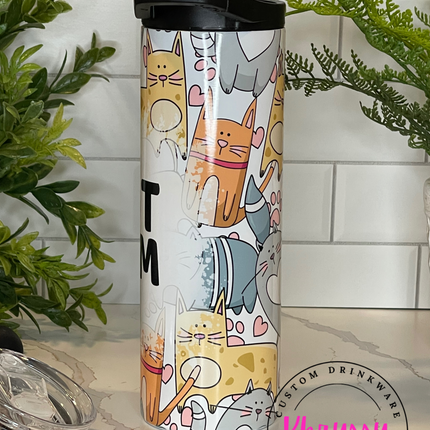 READY TO SHIP Pawsome Cat Mom 20oz Tumbler with Straw