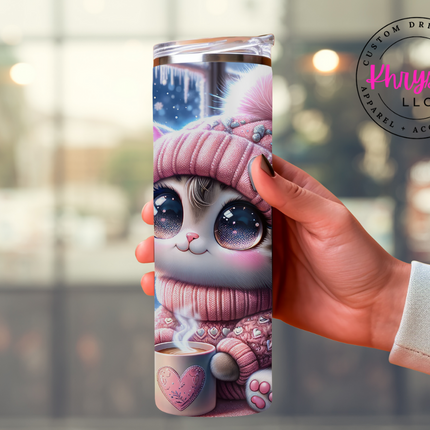 Cozy Kitten 20oz Tumbler with Straw