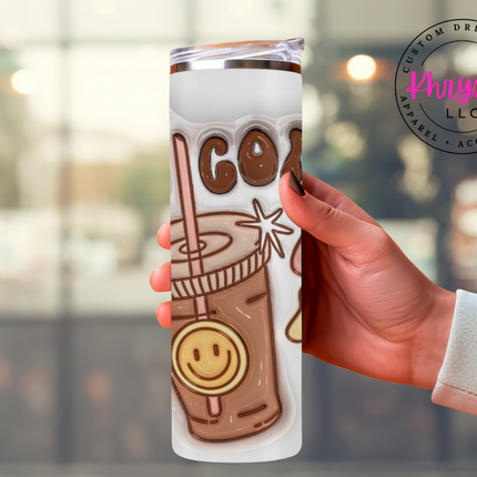 Coffee Teach Repeat 20oz Tumbler with Straw