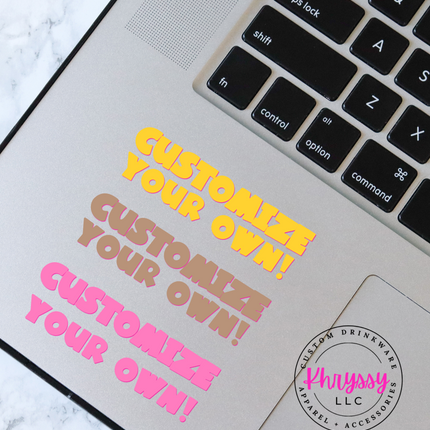 Design Your Own Computer Sticker (Front Base Panel)