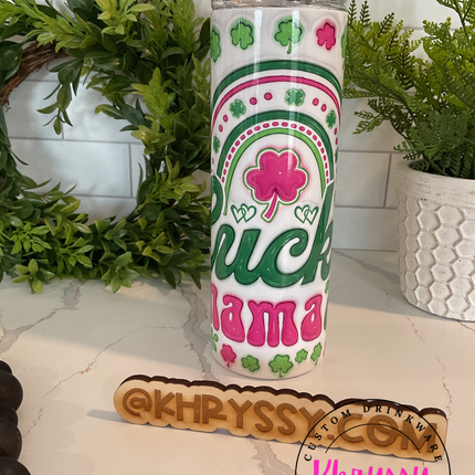 READY TO SHIP Radiant Lucky Mama 20oz Tumbler with Straw
