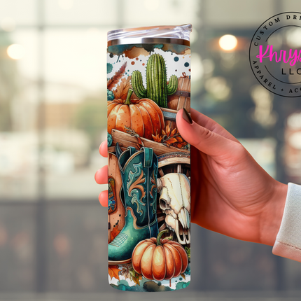 Autumn Harvest 20oz Tumbler with Straw