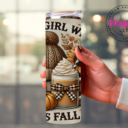 Just A Girl Who Loves Fall 20oz Tumbler with Straw