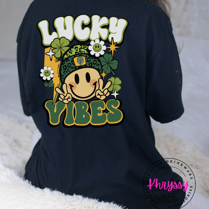 Lucky Vibes St. Patrick's Day Shirt - Double-Sided Charm!