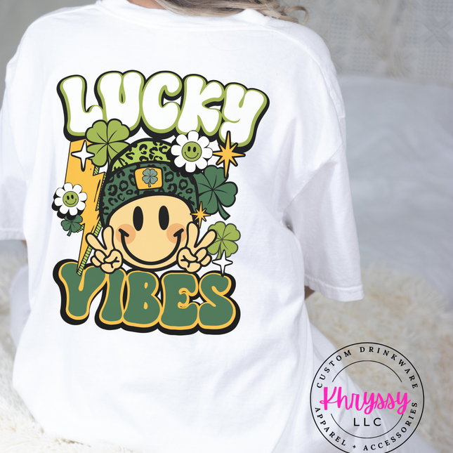 Lucky Vibes St. Patrick's Day Shirt - Double-Sided Charm!