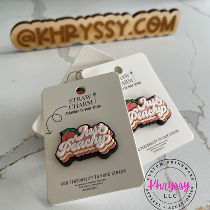 Just Peachy Straw Charm