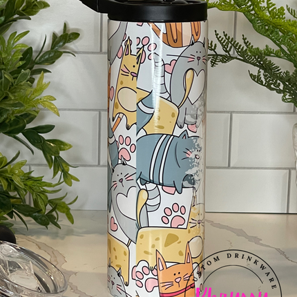 READY TO SHIP Pawsome Cat Mom 20oz Tumbler with Straw