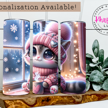 Cozy Kitten 20oz Tumbler with Straw