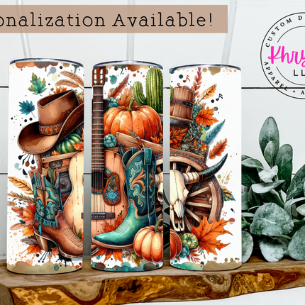 Autumn Harvest 20oz Tumbler with Straw