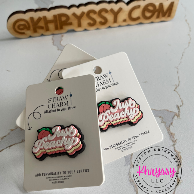Just Peachy Straw Charm