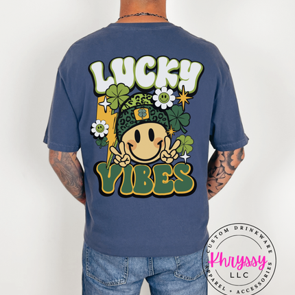Lucky Vibes St. Patrick's Day Shirt - Double-Sided Charm!