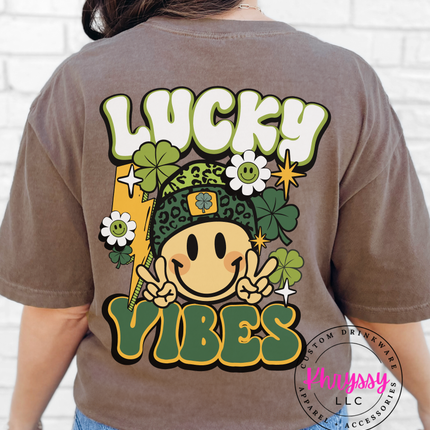 Lucky Vibes St. Patrick's Day Shirt - Double-Sided Charm!
