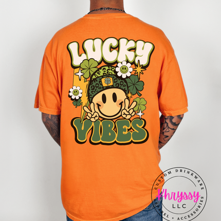 Lucky Vibes St. Patrick's Day Shirt - Double-Sided Charm!