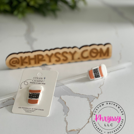 Coffee Coffee Coffee Straw Charm