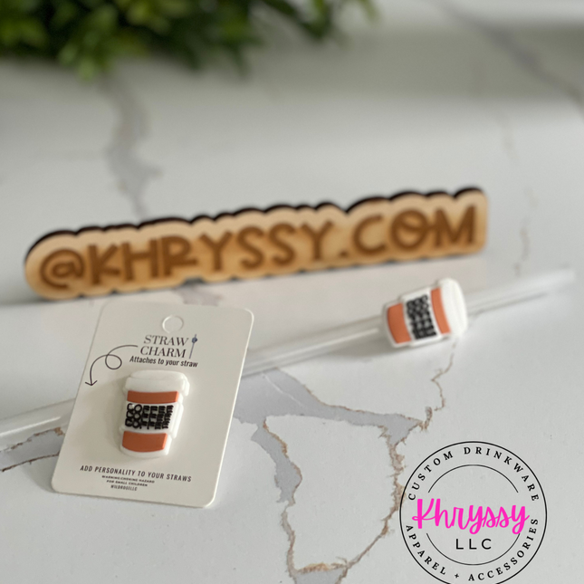 Coffee Coffee Coffee Straw Charm